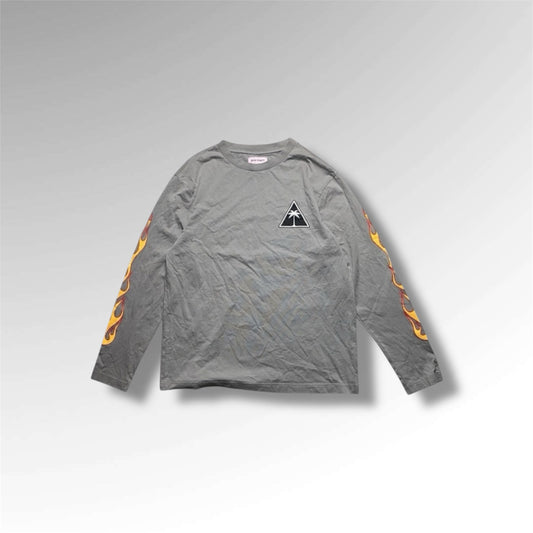 PALM ANGELS Flames Long Sleeve T-shirt | S |