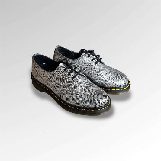 Dr. Martens 3 Eye 1461 Silver Metallic Snake Vegan | 3 UK |