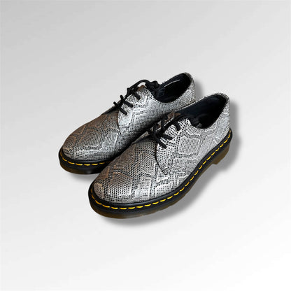 Dr. Martens 3 Eye 1461 Silver Metallic Snake Vegan | 3 UK |